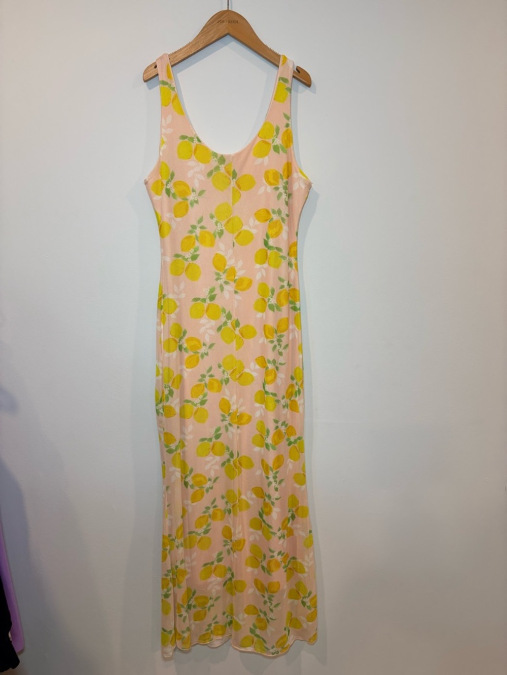 See You Monday Lemon Print Mesh Maxi Dress | Peach Citrus Slip Dress 🍋 - Picture 3 of 7